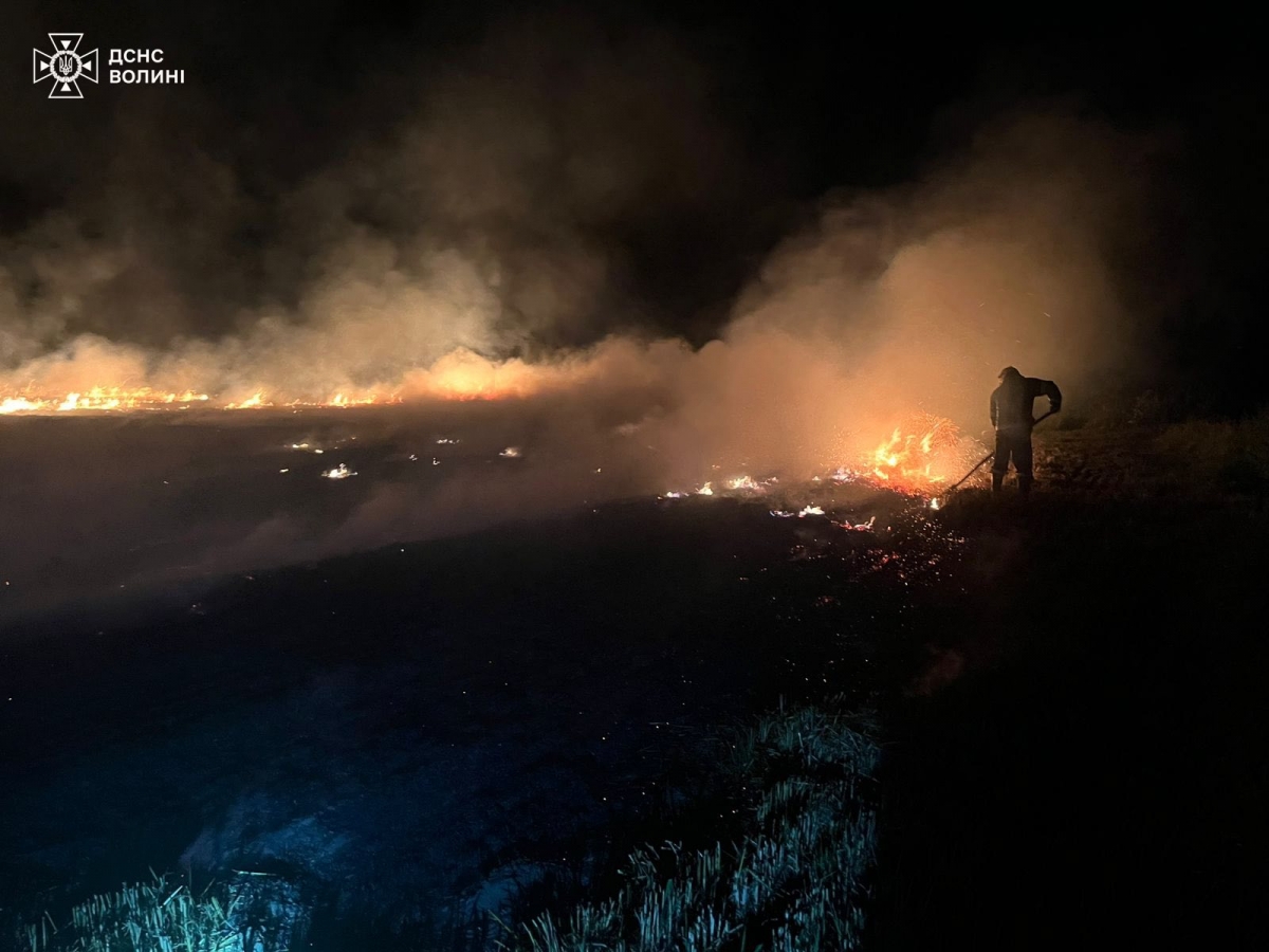 Через необережне паління на Волині горіла стерня